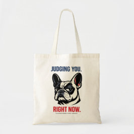 Bolsa Tote Saco Tote Engraçado do French Bulldog com Olhar de