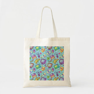 Bolsa Tote Saco Tote Estético Y2K Retro Tech Doodle
