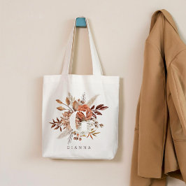 Bolsa Tote Saco Tote Monograma Terroso para Noiva e Comitiva