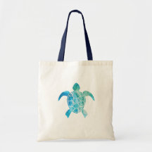Saco Tote Ocean Art - Tartaruga 1