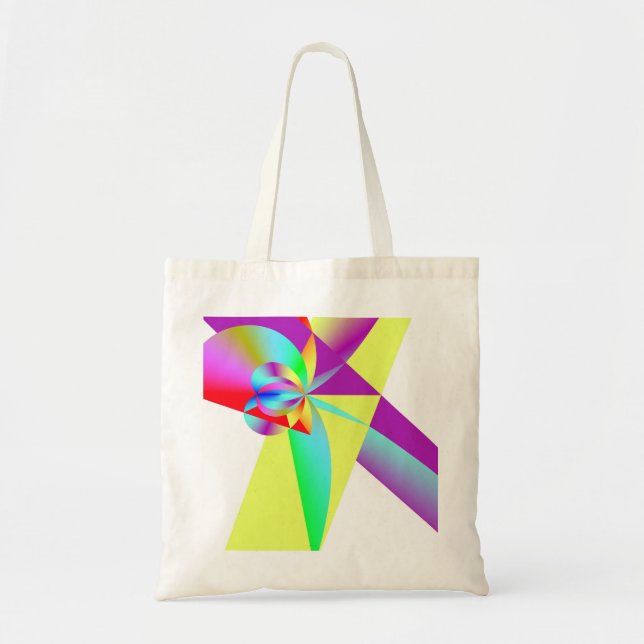 Bolsa Tote Saco Tote Orçamento Arco-íris Prismático (Frente)