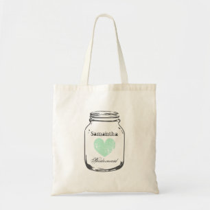 Bolsa Tote Saco tote para damas de honra de casamento rústico