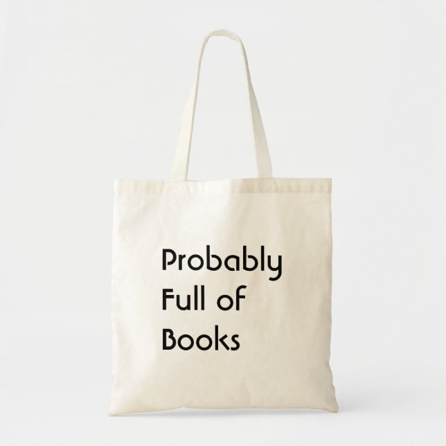 Bolsa Tote Saco Tote Provavelmente Cheio De Livros (Frente)
