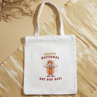 Bolsa Tote Saco Tote Reutilizável do Dia Nacional do Cachorro