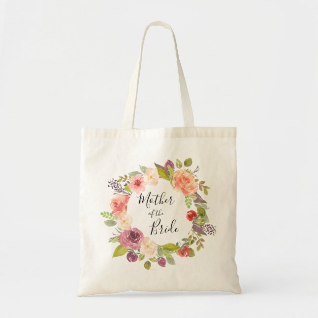 Bolsa Tote Saco Tote Vibrante de Mãe da Noiva para Verão (Frente)