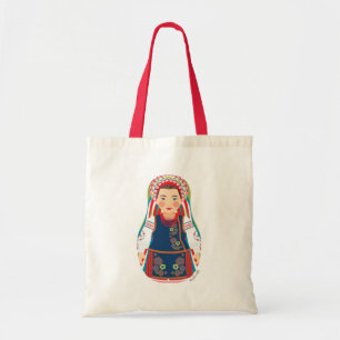 Bolsa Tote Saco ucraniano de Matryoshka da menina