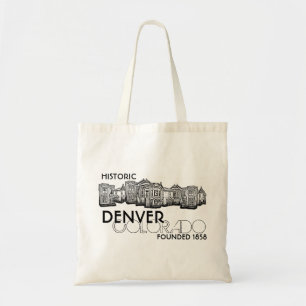 Bolsa Tote Saco velho histórico da cidade de Denver Colorado