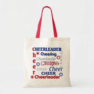 Bolsa Tote Saco vermelho, branco, e azul do cheerleader