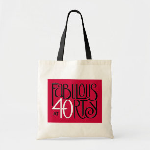 Bolsa Tote Saco vermelho preto 40