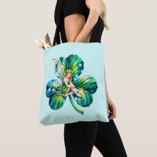 Bolsa Tote Saco Vintage Feiticeira Shamrock St Patrick's Irla