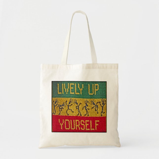 Bolsa Tote saco vívido da dança da reggae (Frente)