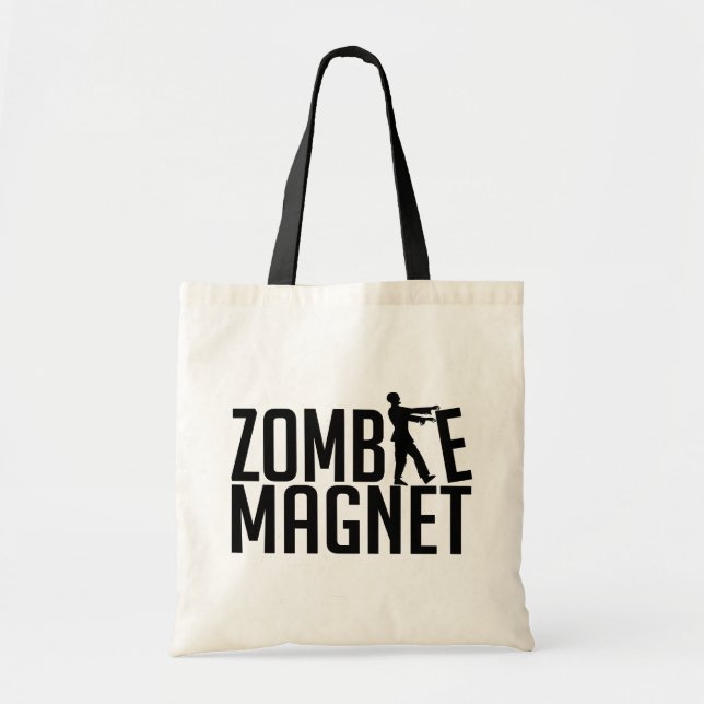 Bolsa Tote Saco ZOMBIE MAGNET - escolha estilo e cor (Frente)