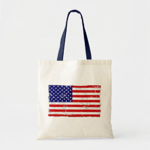 Bolsa Tote Sacola afligida da bandeira americana