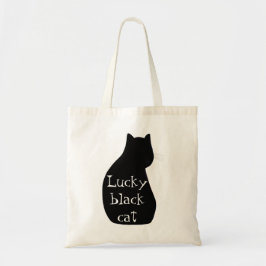 Bolsa Tote Sacola afortunada do gato preto