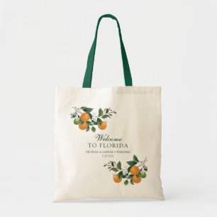 Bolsa Tote Sacola alaranjada do casamento da fruta e do ramo