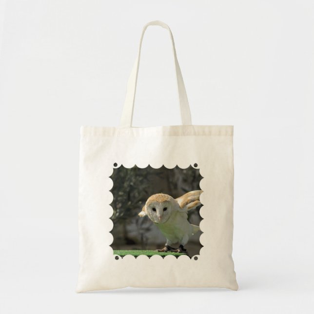 Bolsa Tote Sacola ambiental da coruja de celeiro (Frente)