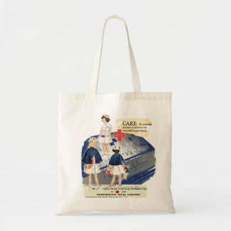 Bolsa Tote Sacola americana da cruz vermelha do vintage