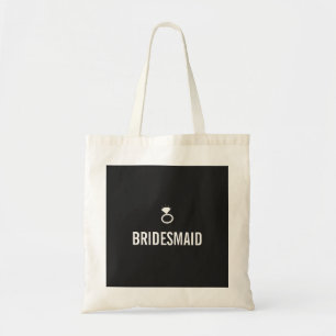 Bolsa Tote Sacola - anel da dama de honra (Bling)