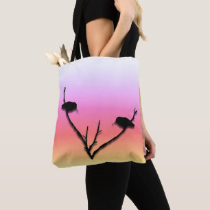 Bolsa Tote Sacola (ao) - colibris em ramos de árvore