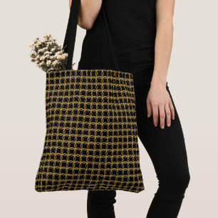 Bolsa Tote Sacola (ao) - elos de corrente dourados