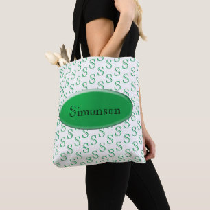 Bolsa Tote Sacola (ao) - placa de identificação verde e