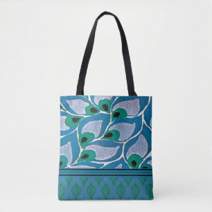 Bolsa Tote Sacola azul de Nouveau da arte dos Hostas