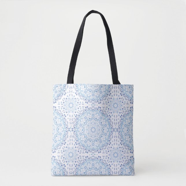 Bolsa Tote Sacola Azul Mandala (Frente)