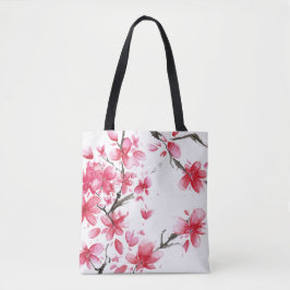 Bolsa Tote Sacola bonita & elegante da flor de cerejeira
