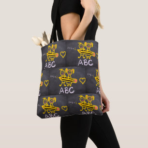 Bolsa Tote Sacola bonito de ABC do estudante do professor