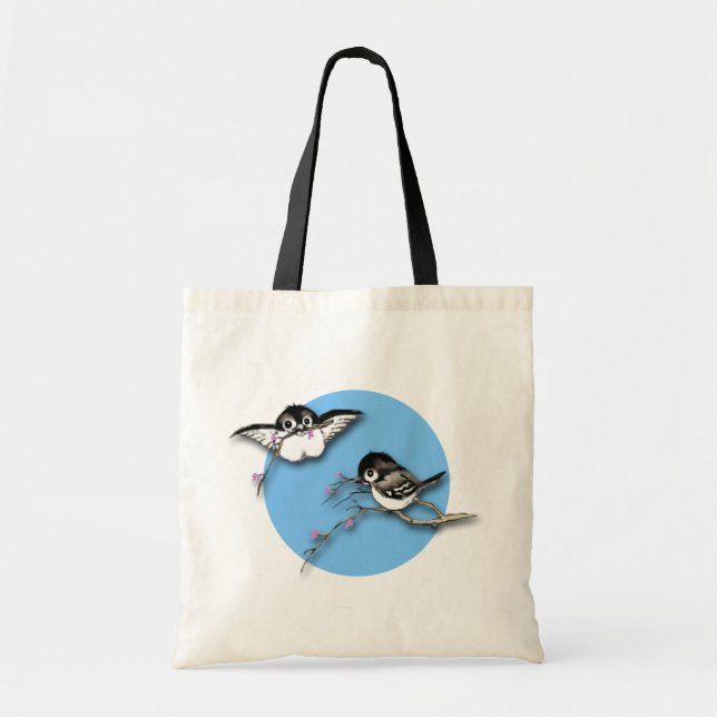 Bolsa Tote Sacola bonito dos Chickadees (Frente)