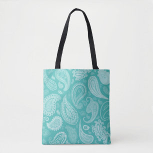 Bolsa Tote Sacola branca do desenhista de Paisley por Julie