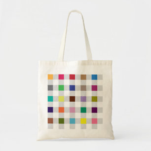 Bolsa Tote Sacola colorida do teste padrão do Tablecloth do