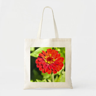 Bolsa Tote Sacola com Zinnia vermelho