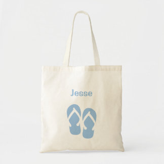 Bolsa Tote Sacola conhecida feita sob encomenda azul do verão