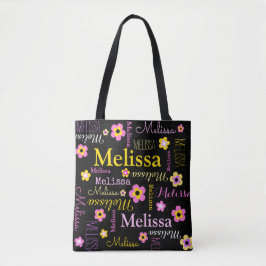 Bolsa Tote Sacola conhecida feita sob encomenda de Melissa da