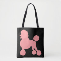 Sacola cor-de-rosa das canvas da caniche