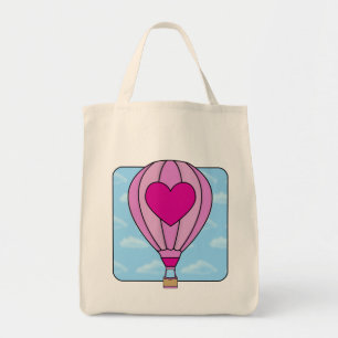 Bolsa Tote Sacola cor-de-rosa do balão de ar quente do