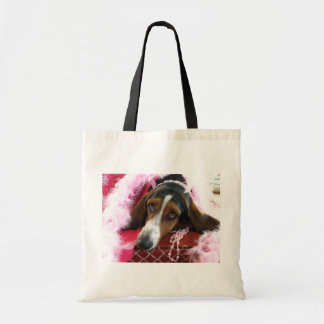Bolsa Tote Sacola cor-de-rosa do cão da diva