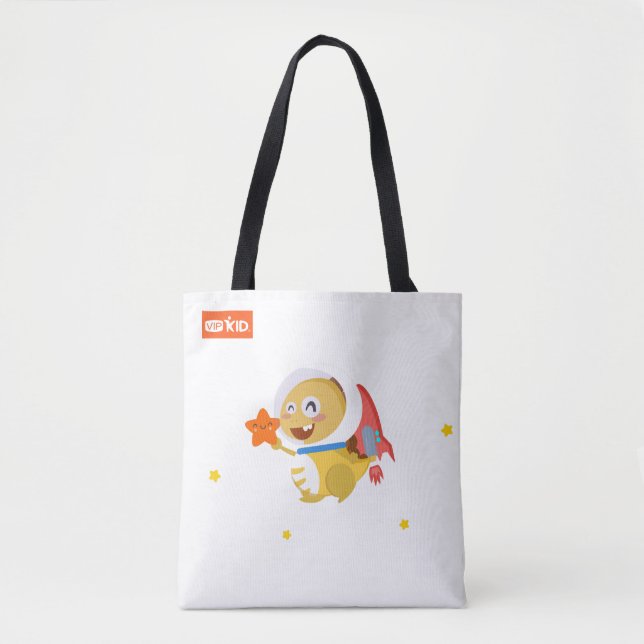 Bolsa Tote Sacola cósmica de VIPKID Dino (Frente)