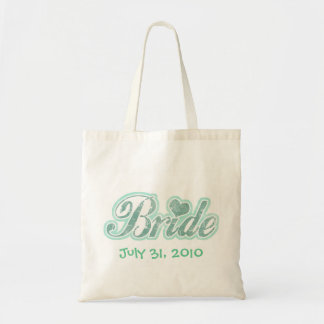 Bolsa Tote Sacola Cursive do Aqua da noiva