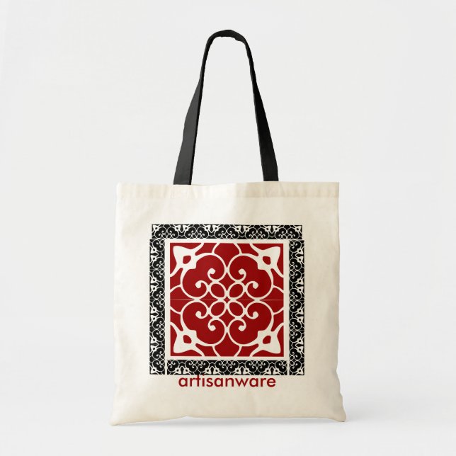 Bolsa Tote Sacola customizável do design de Artisanware (Frente)