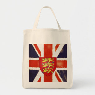 Bolsa Tote Sacola da brasão de Union Jack do vintage