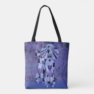 Bolsa Tote Sacola da caniche - roxo