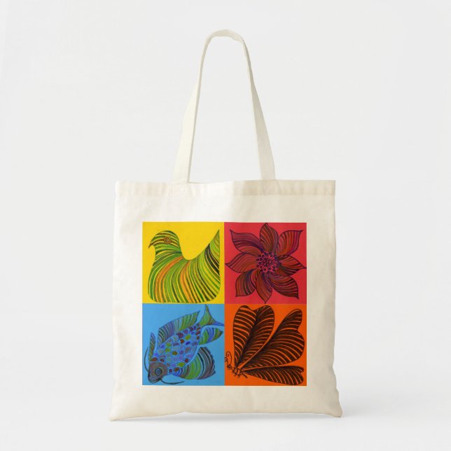 Bolsa Tote sacola da colagem (Frente)