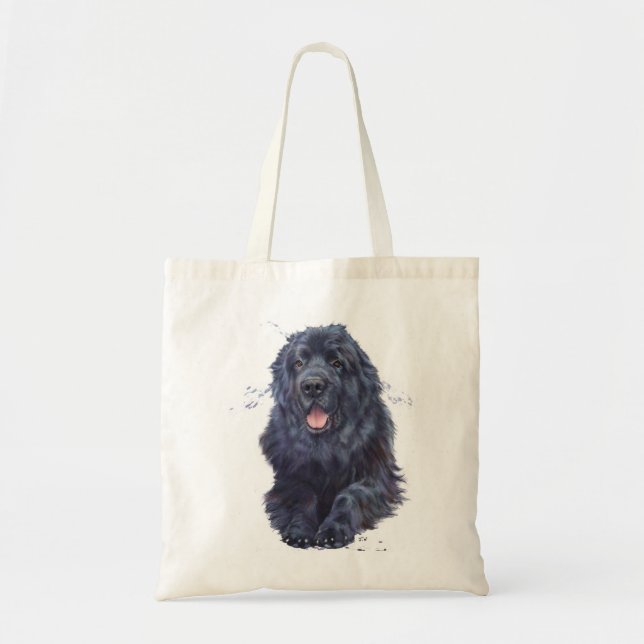 Bolsa Tote Sacola da compra do cão de Terra Nova, design do (Frente)