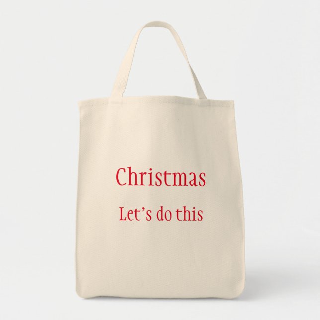 Bolsa Tote Sacola da compra do Natal (Frente)