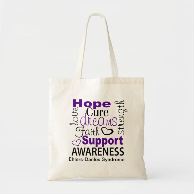 Bolsa Tote Sacola da consciência de Ehlers Danlos (Frente)