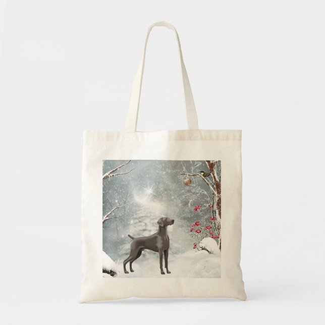 Bolsa Tote Sacola da cor de Weimaraner Ecru (Frente)