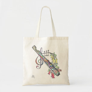 Bolsa Tote sacola da flauta