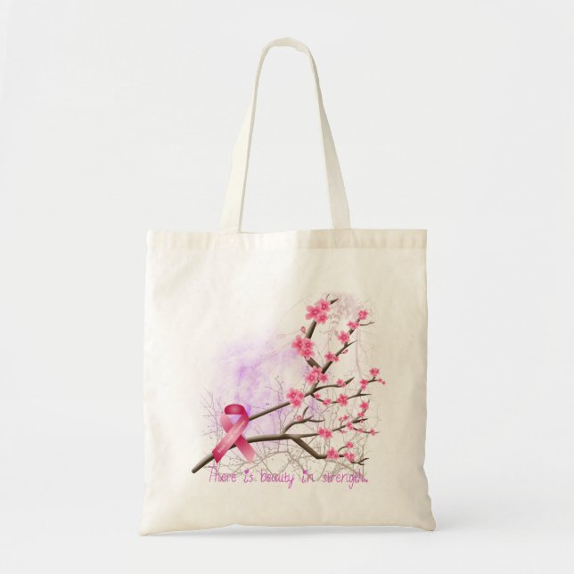 Bolsa Tote Sacola da flor de cerejeira da consciência do (Frente)